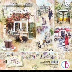 Set de papier 30x30 Notre Vie 12 feuilles - Ciao Bella Papercrafting