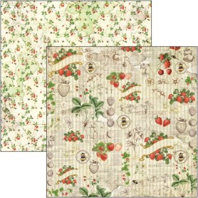 Papier 30x30 Strawberries - 1 feuille - Aesop's Fables - Ciao Bella Papercrafting