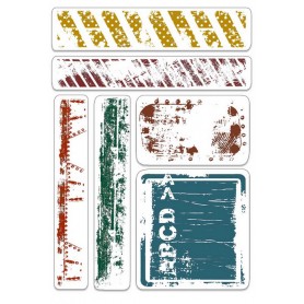 Tampons Urban Tags & Borders 6pc – Bad Girls - Ciao Bella Stamps