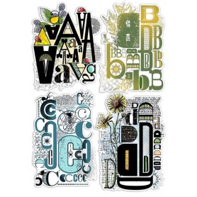 Tampons Design ABCD Letters 4pc – Bad Girls - Ciao Bella Stamps