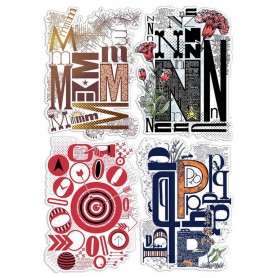 Tampons Design MNOP Letters 4pc – Bad Girls - Ciao Bella Stamps