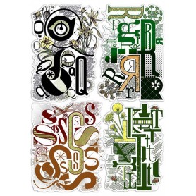 Tampons Design QRST Letters 4pc – Bad Girls - Ciao Bella Stamps