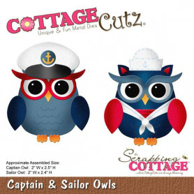 Die Captain & Sailor Owls - CottageCutz - Scrapping Cottage