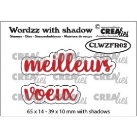 Dies Wordzz with shadow no 2 meilleurs voeux - Crealies