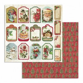 Papier 30x30 Tag 1f - Classic Christmas - Stamperia