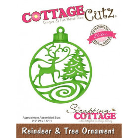 Die Reindeer & Tree Ornament - CottageCutz - Scrapping Cottage