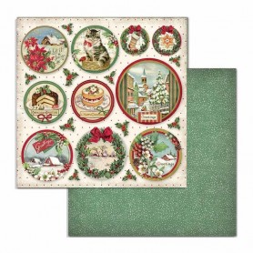 Papier 30x30 Rounds 1f - Classic Christmas - Stamperia