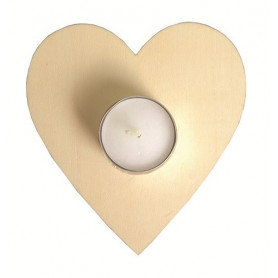 Bougeoir en bois coeur à décorer - Home Déco - Artemio