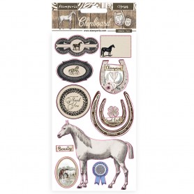 Chipboards Horses 11pc - Stamperia Romantic