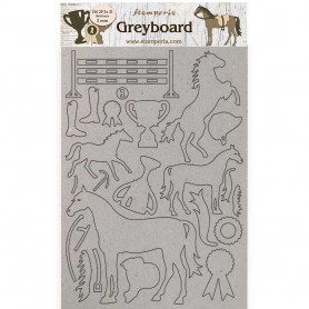 Greyboard A4 Trophy - Romantic Horses - Stamperia