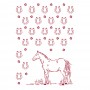 Pochoir Horseshoes pattern 21x30cm - Stamperia Thick Stencil Romantic Horses