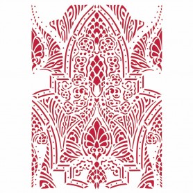 Pochoir Saddle Pattern 21x30cm - Stamperia Thick Stencil Romantic Horses