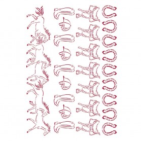 Pochoir Running Horses 21x30cm - Stamperia Thick Stencil Romantic Horses