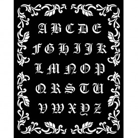 Pochoir Alphabet 20x25cm - Sleeping Beauty - Stamperia Thick Stencil