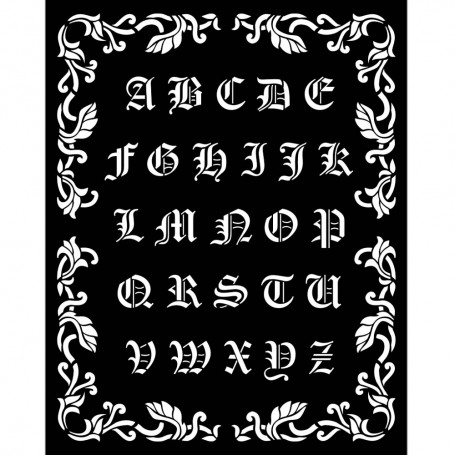 Pochoir Alphabet 20x25cm - Sleeping Beauty - Stamperia Thick Stencil