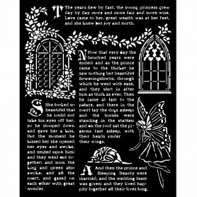 Pochoir Windows 20x25cm - Sleeping Beauty - Stamperia Thick Stencil