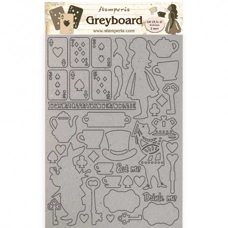 Greyboard A4 Elements - Alice Through the Looking Glass - Stamperia