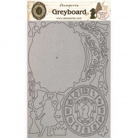 Greyboard A4 Clock - Alice Through the Looking Glass - Stamperia