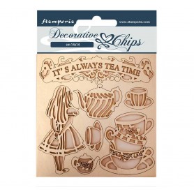 Decorative Chips Alice Tea Time - Alice - Stamperia
