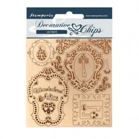Decorative Chips Keys & Frames - Alice - Stamperia