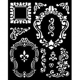Pochoir Frames 20x25cm - Alice Through the Looking Glass- Stamperia Thick Stencil