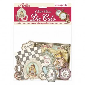 Die-cuts Clear Alice Charms 57pc - Stamperia
