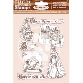 Rubber Stamps Once Upon a Time 7pc - Sleeping Beauty - Stamperia