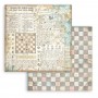 Set de papier 20x20 Backgrounds Selection Alice 10 feuilles - Stamperia