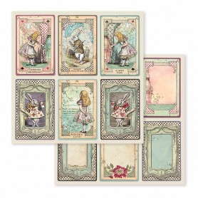 Papier 30x30 Cards 1f - Alice in Wonderland - Stamperia