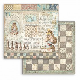 Papier 30x30 Queen Alice 1f - Alice Through the Looking Glass - Stamperia