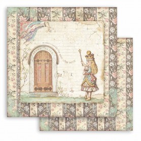 Papier 30x30 Door 1f - Alice Through the Looking Glass - Stamperia