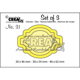 Dies Set of 3 nr 31 Labels 5 - Crealies