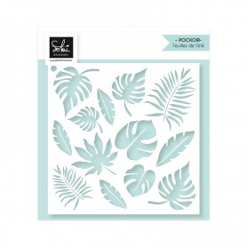 Pochoir Feuilles de l'été 15x15 cm - Voilà l'été - Sokai