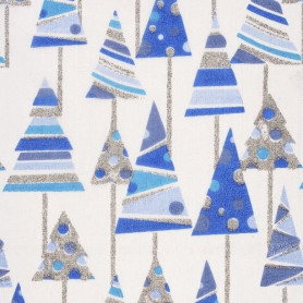 Tissu décoratif Sapin Bleu Creapop - Hobbyfun