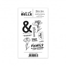 Tampons La vie est belle 1 9pc – Béatrice Garni Illustration