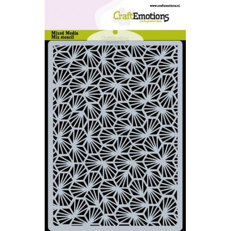 Pochoir Honeycomb-rays A6 – Craft Emotions Mask Stencil