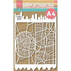 Pochoir Slimline City A4 – Marianne Design Mask Stencil