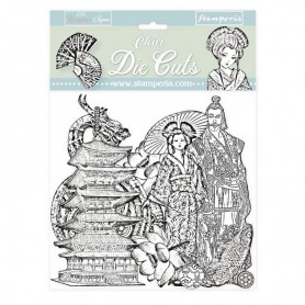 Die-cuts Clear Sir Vagabond in Japan black and white - Stamperia