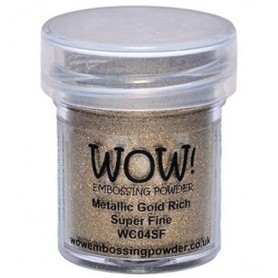 Embossing Powder Metallic Gold Rich Super Fine 15ml - WOW !