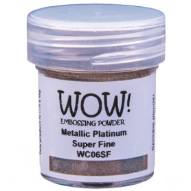Embossing Powder Metallic Platinium Super Fine 15ml - WOW !