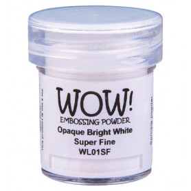 Embossing Powder Opaque Bright White Super Fine 15ml - WOW !