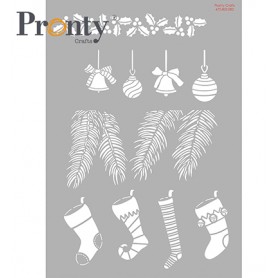 Pochoir Christmas Borders A4 - Pronty Crafts Stencil