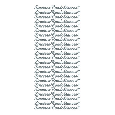 Autocollant Sincères Condoléances - Jeje Produkt 2762