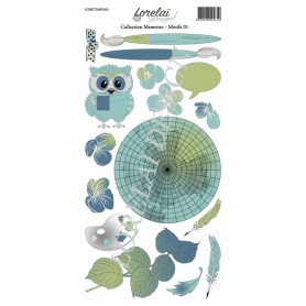Planche d'étiquettes à découper Motifs 1 - Memento - Lorelaï Design