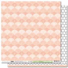 Papier 30x30 Joli rose 1f - Cahier d'automne - Les ateliers de Karine