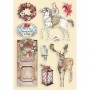 Colored Wooden frame A5 Horse and Deer - Winter Tales - Stamperia