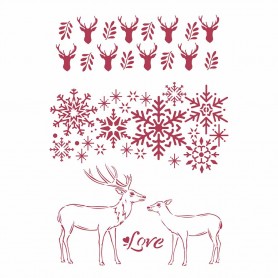 Pochoir Love 21x30cm - Stamperia Thick Stencil Winter Tales