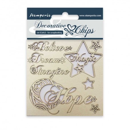 Decorative Chips Hope - Classic Christmas - Stamperia