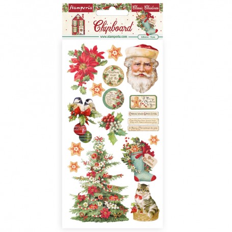 Chipboards Classic Christmas 18pc - Stamperia