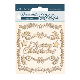 Decorative Chips Frames - Pink Christmas - Stamperia